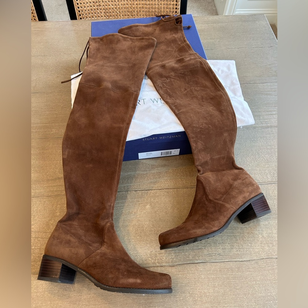 Stuart Weitzman Lowland over-the-knee boots 
size 7.5
walnut suede color